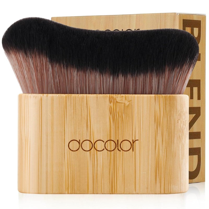 docolor Self Tanner Brush Large Body Makeup Brush, Soft Vegan Tanning Brush no stripes, for Foundation, Self-tanner, Bronzer, Self Tan Back Applicator Body + Face Self-Tan Blending Brush Gift Box - Image 1